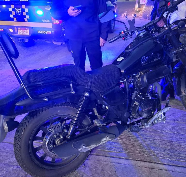 Accidente de moto deja 2 heridos en el Libramiento Poniente de Morelia