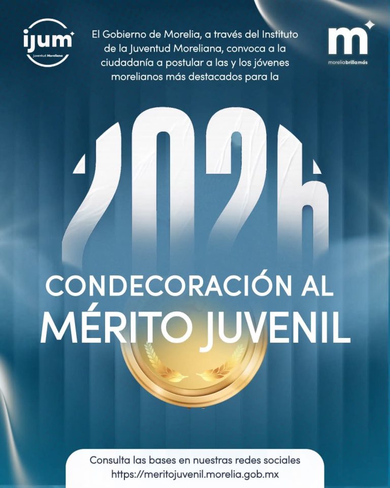 Invita Ayuntamiento a jóvenes a la Condecoración al Mérito Juvenil