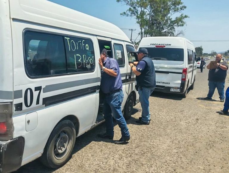 Realizan operativos de supervisión de transporte público en Morelia y Tarímbaro