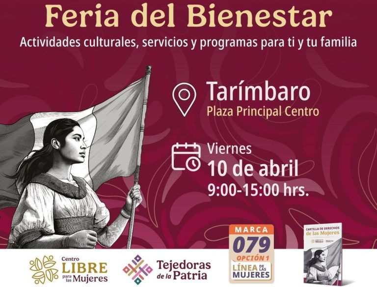 Invitan a la Feria del Bienestar en Tarímbaro