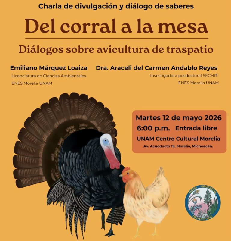 Invita UNAM Centro Cultural Morelia a dialogar sobre la avicultura de traspatio