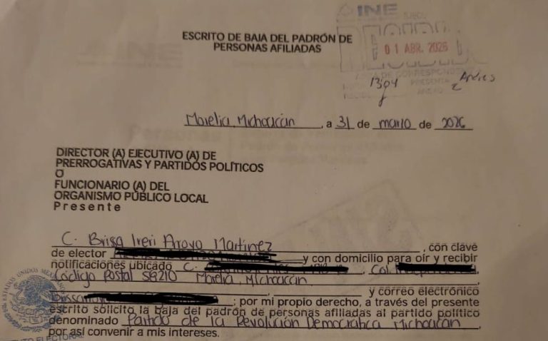 Diputada Brissa Arroyo abandona la bancada del PRD Michoacán, sale por la puerta trasera