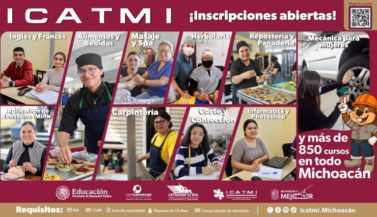 Más de 850 cursos están por iniciar en el Icatmi