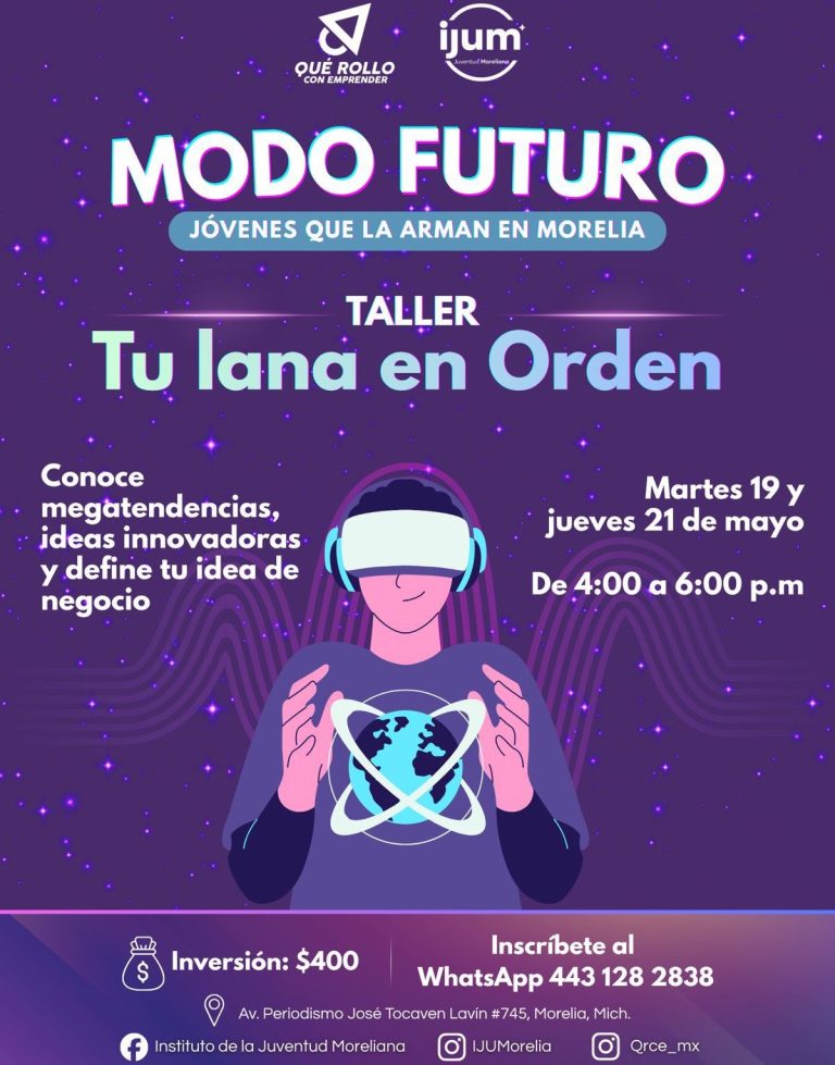 Invitan a taller de educación financiera para jóvenes morelianos