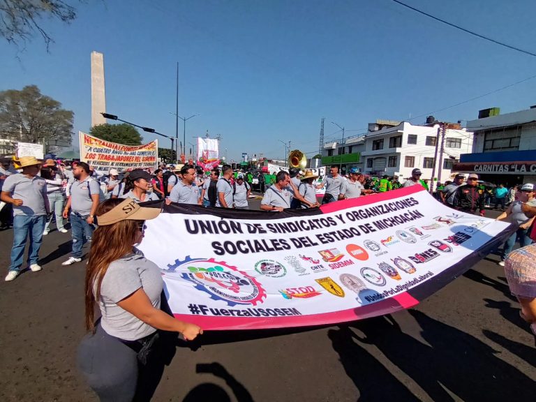 Derechos laborales en retroceso, acusan sindicatos en 1 de mayo, y reclaman solución a pliego petitorio