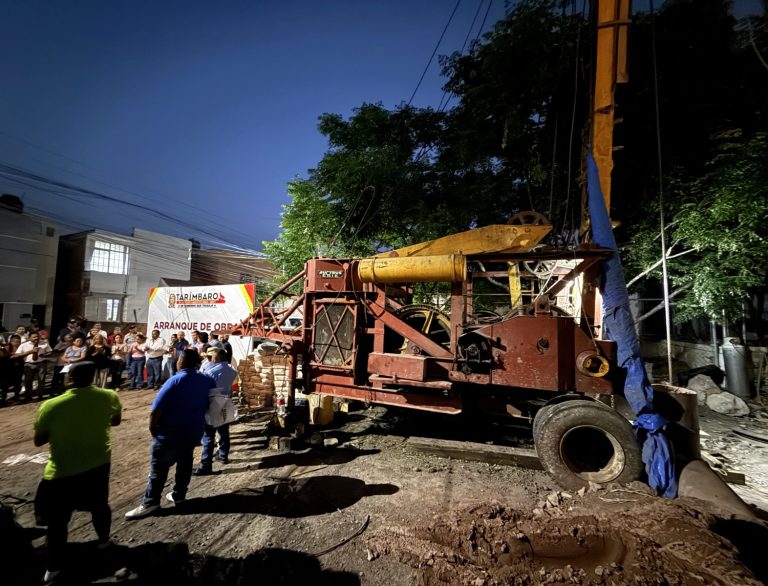 Dan banderazo de arranque pozo de agua en Fraccionamiento Campestre Tarímbaro