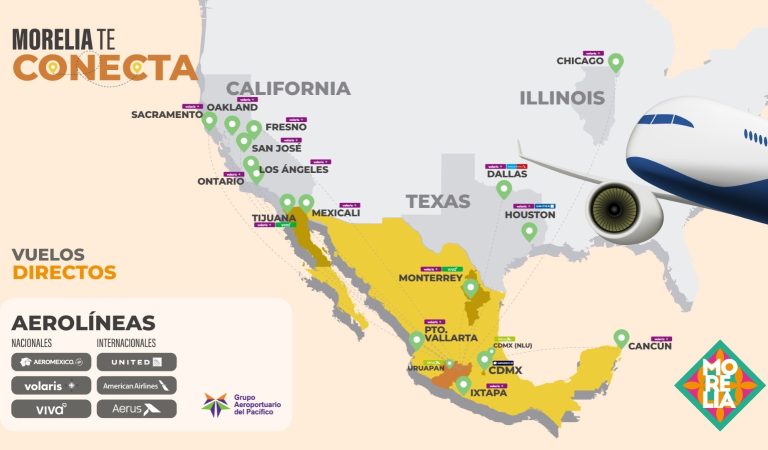 Con rutas aéreas, Gobierno de Morelia refuerza la estrategia de promoción turística
