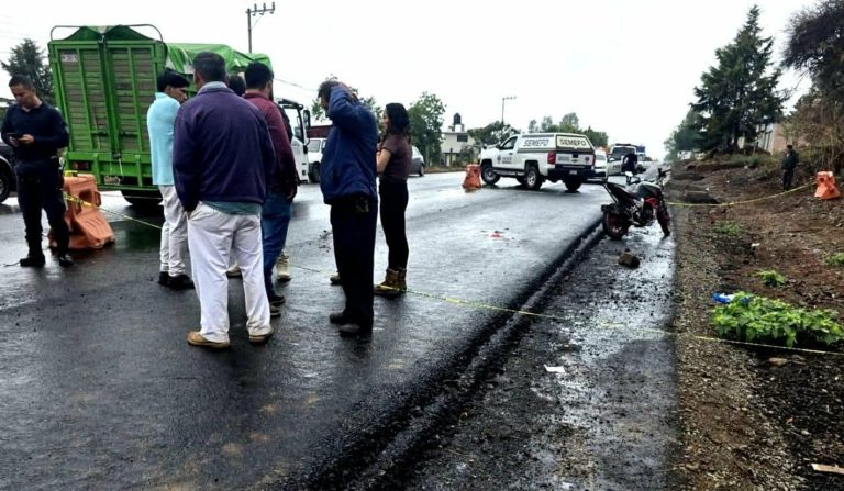 Motociclista fallece tras aparatoso accidente en la carretera Zitácuaro-Morelia