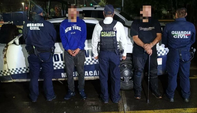 Capturan a dos presuntos robaoxxos, en Morelia