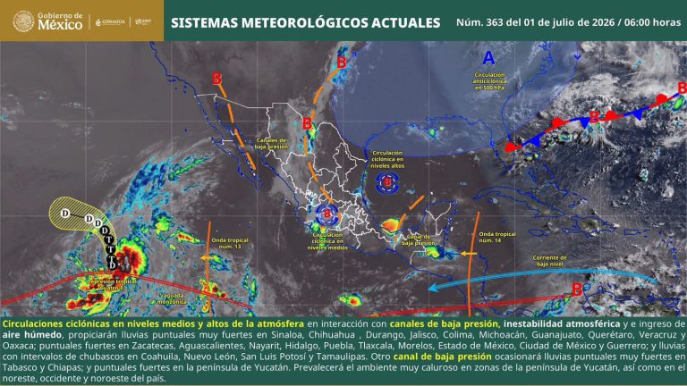 Alertan autoridades sobre lluvias este miércoles