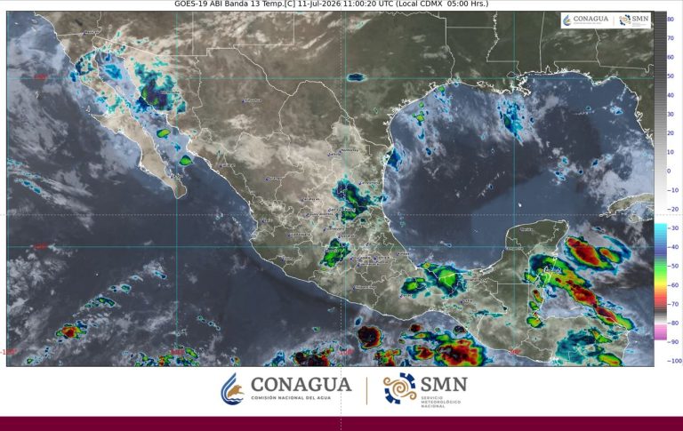 Nuevamente lluvias para estar tarde de sábado