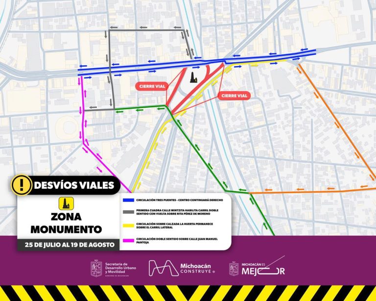 Habrá ajustes viales por obras del teleférico y Morebús