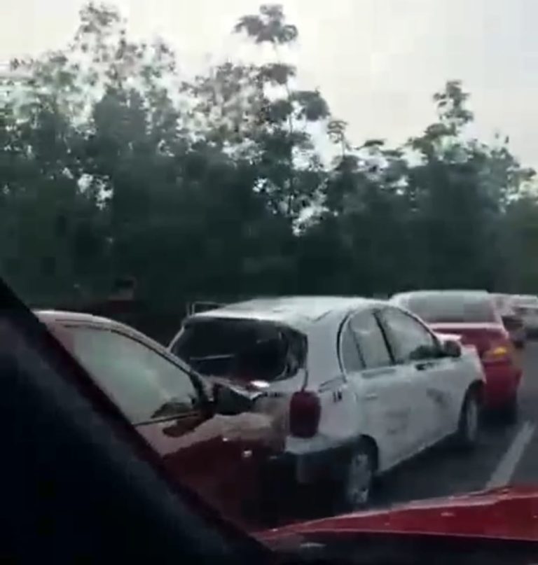 Se registra carambola en el Libramiento Norte de Morelia