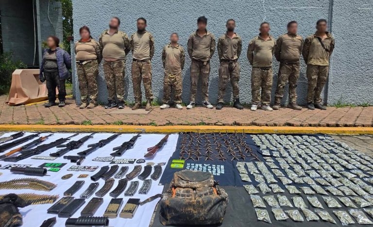 Aseguran a 11 personas armadas en La Piedad