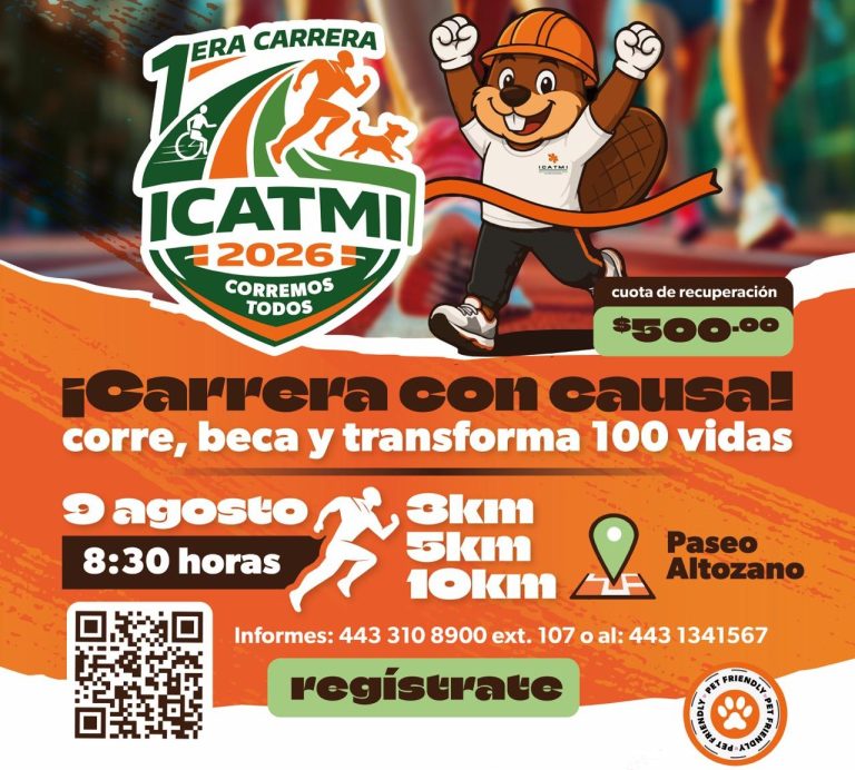 Invita Icatmi a carrera con causa para otorgar becas a personas en situación de vulnerabilidad