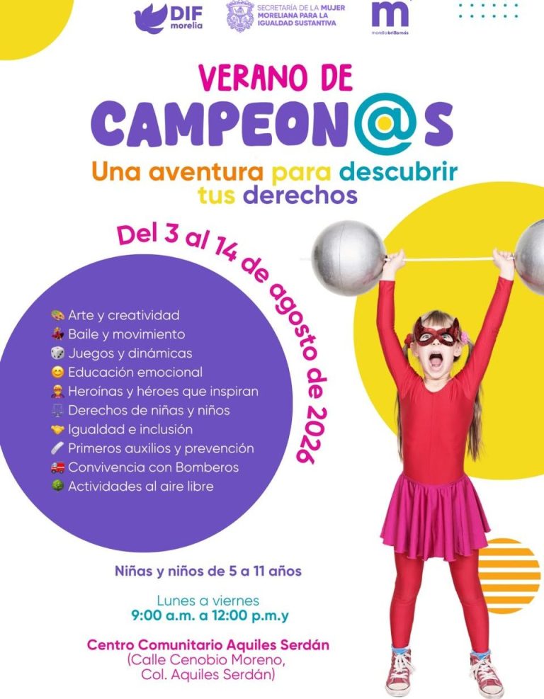 Anuncia curso ‘Verano de campeon@s, escuadrón de la justicia’