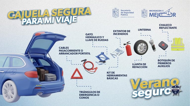 Esto es lo que debes llevar en la cajuela para viajar seguro por carretera