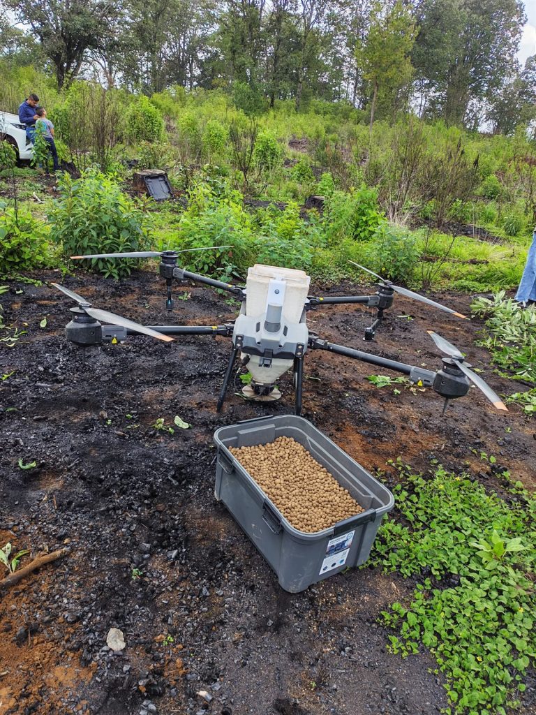 Dispersa Michoacán 204 mil semillas con tecnología de drones