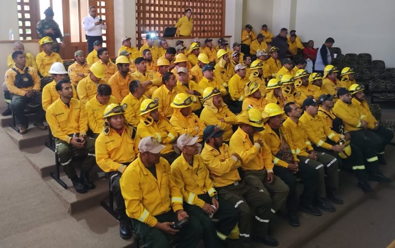 Reconocen la trayectoria de combatientes de incendios forestales en Michoacán