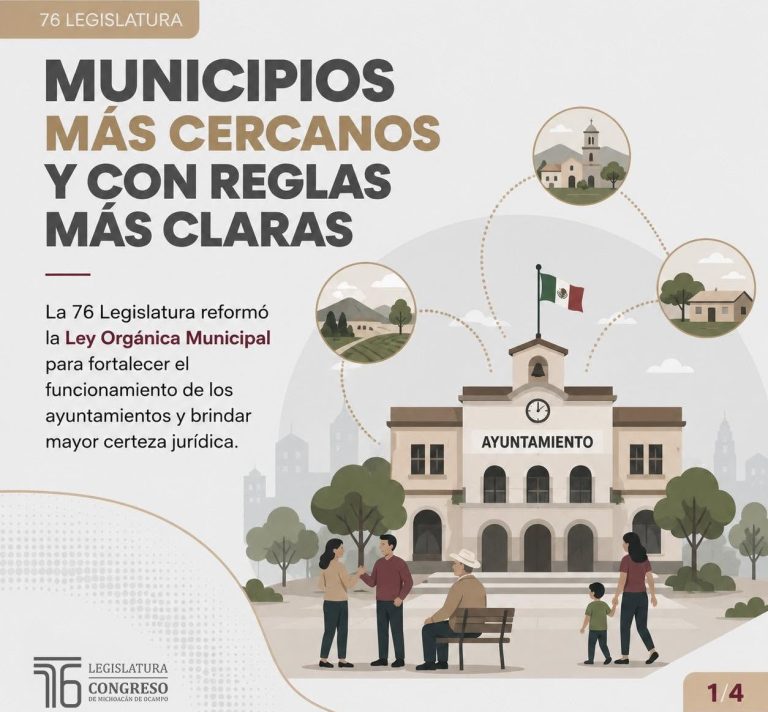 Reforman la Ley Orgánica Municipal para fortalecer el funcionamiento de los ayuntamientos