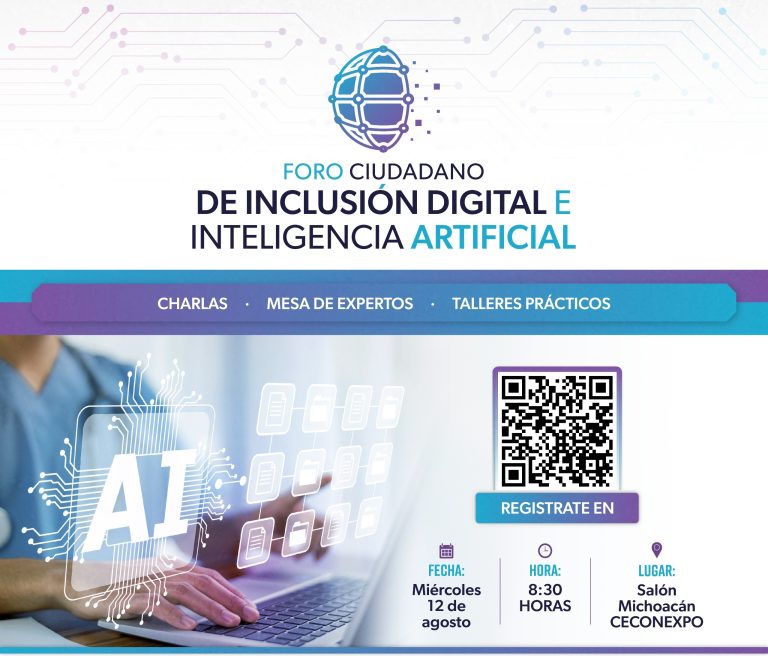 Invitan al Foro Ciudadano de Inclusión Digital e Inteligencia Artificial, en Ceconexpo