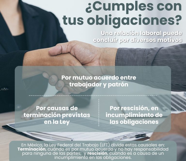 Orienta Centro de Conciliación Laboral sobre cómo concluye legalmente una relación de trabajo