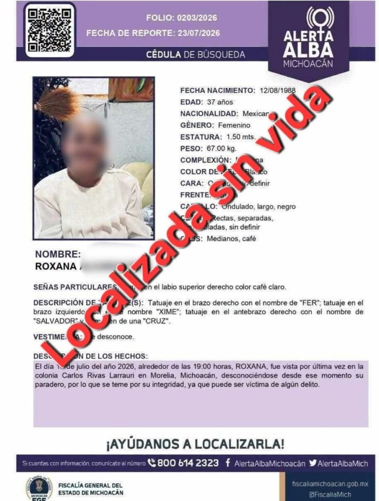 Identifican a mujer mutilada hallada en río de Balcones de Morelia