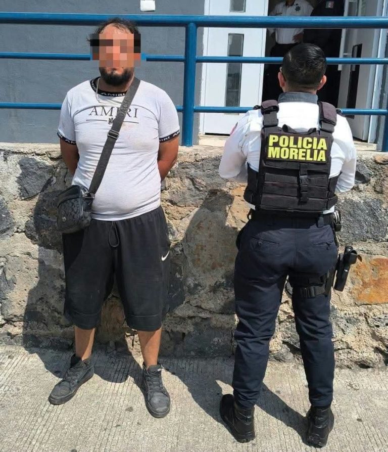 Policía Morelia detiene a sujeto señalado de lesionar con cuchillo a una mujer 