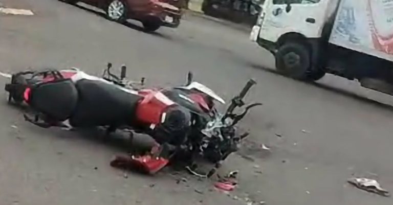 Motociclista resulta herido en accidente sobre la avenida Madero Oriente, en Morelia