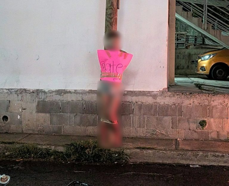 Presunto ladrón es golpeado y atado a un poste en Hacienda del Sol, Tarímbaro