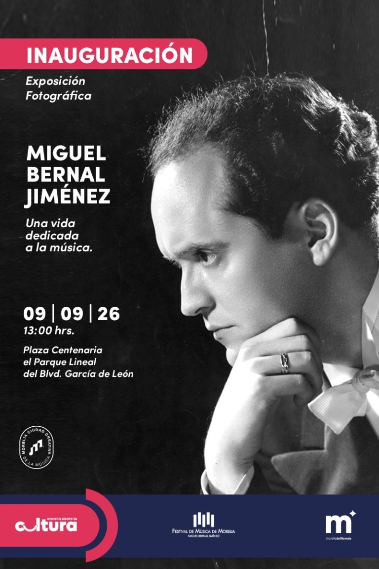 Invita SeCultura Morelia a exposición fotográfica sobre Miguel Bernal Jiménez
