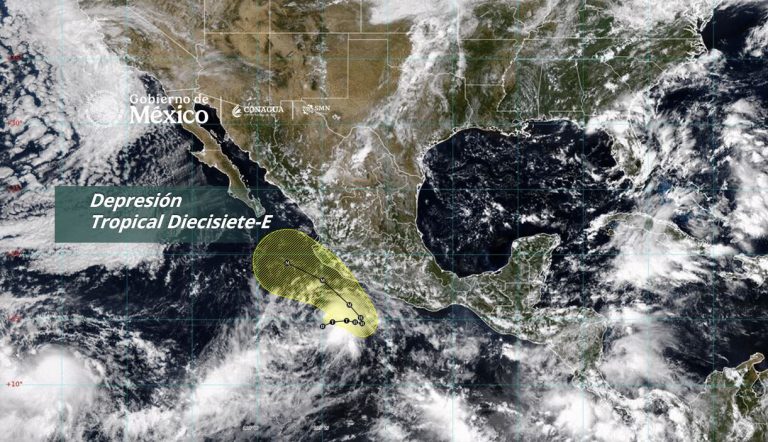 Preparan despliegue preventivo ante la formación de la depresión tropical Diecisiete-E en costas de Michoacán