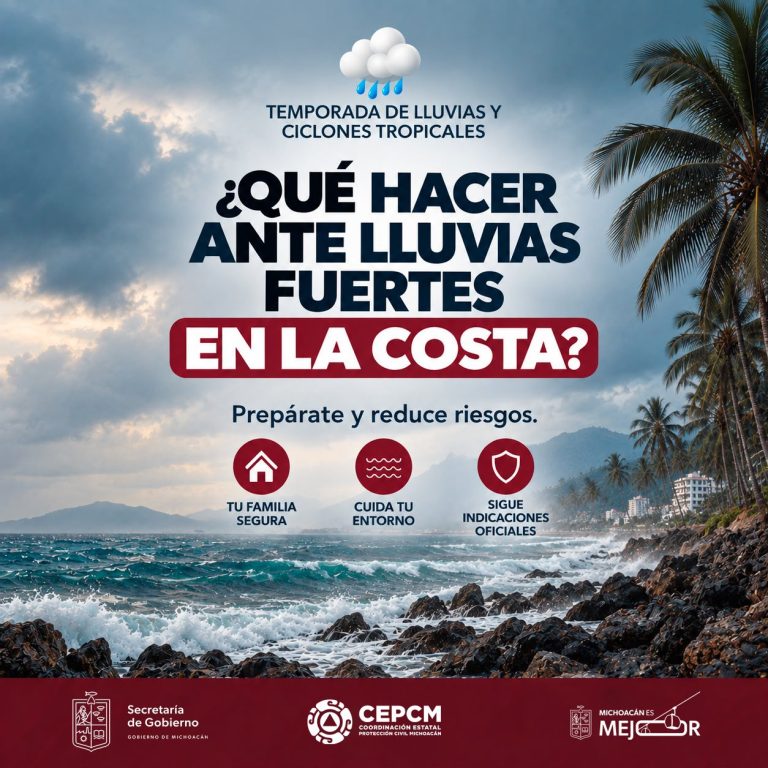 Instruye Bedolla reforzar medidas preventivas en la Sierra-Costa por el huracán Polo