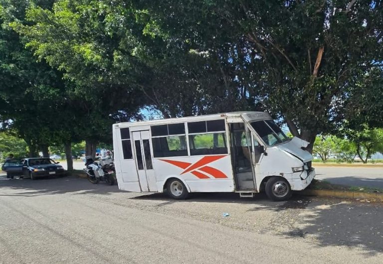 Camión particular choca contra árbol frente a la Macroplaza Estadio