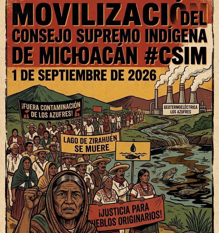 Movilización del Consejo Supremo Indígena de Michoacán el 1 de septiembre