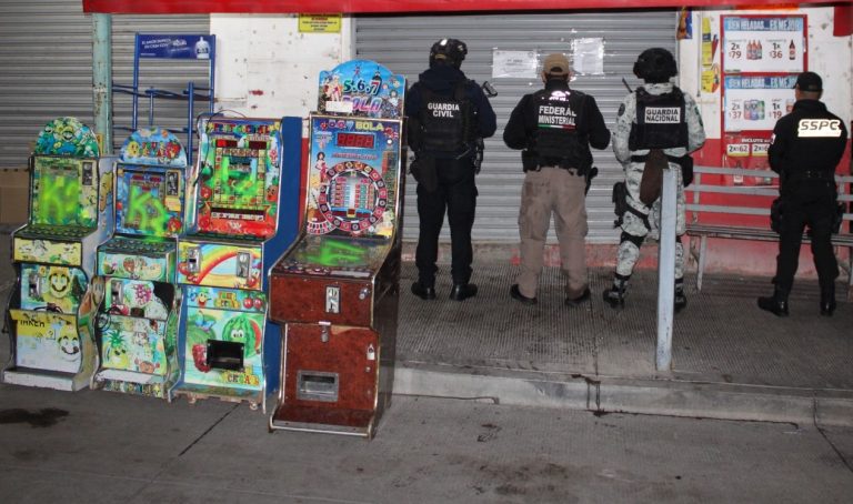Aseguran 88 máquinas tragamonedas durante cateos en 11 inmuebles de Uruapan