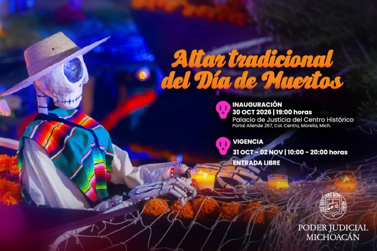 Con 22 años de tradición, abre sus puertas el Altar de Día de Muertos del Poder Judicial de Michoacán