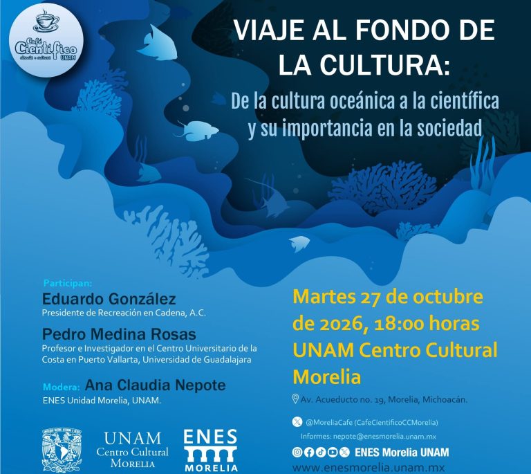 Organizan café científico sobre las culturas de las ciencias en el UNAM Centro Cultural