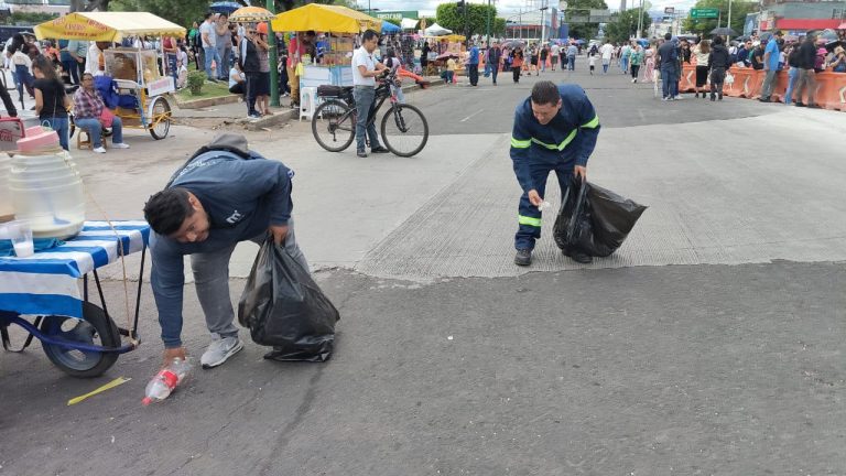 Retiran 129 toneladas de basura tras festejos por el natalicio de Morelos