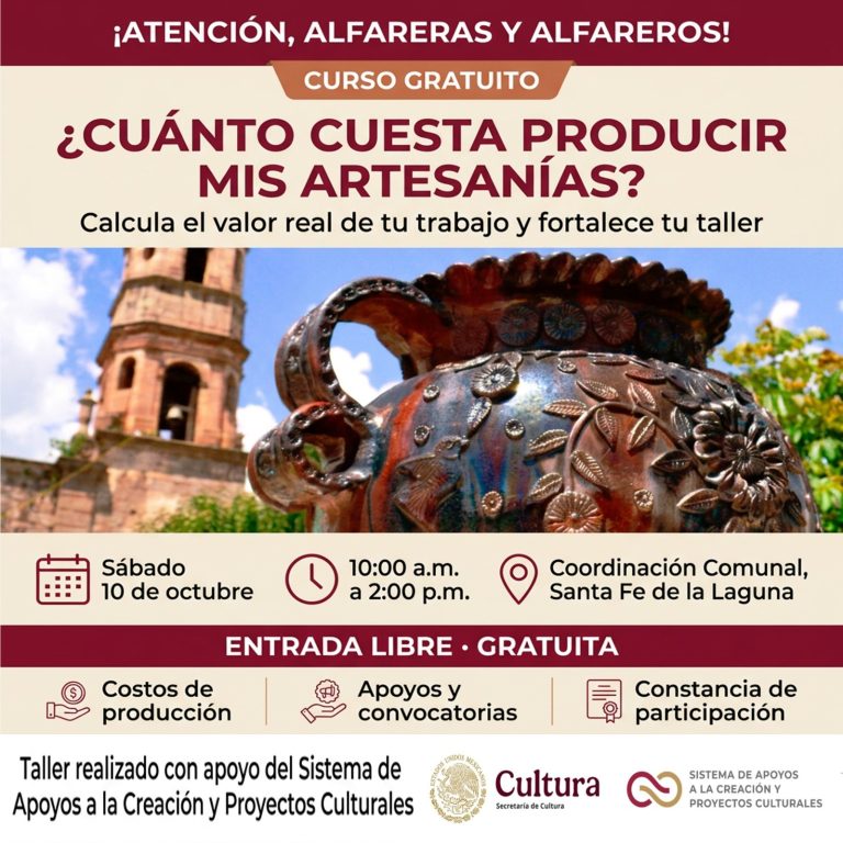 Curso gratuito para fortalecer los talleres alfareros de Santa Fe de la Laguna
