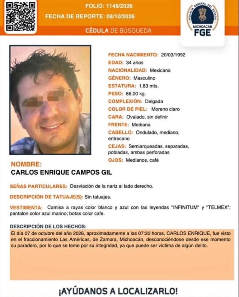 Hallan sin vida a trabajador de Telmex desaparecido en Zamora; estaba en una parcela de Ecuandureo