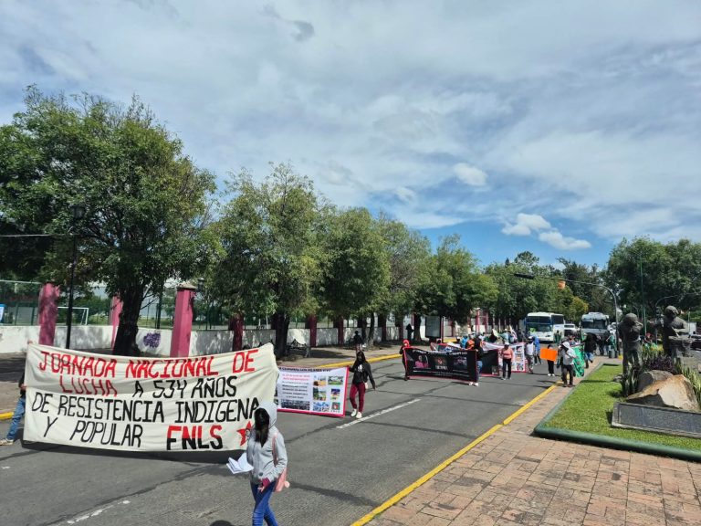 El FNLS se manifiesta en el Poder Judicial Federal, van a centro histórico