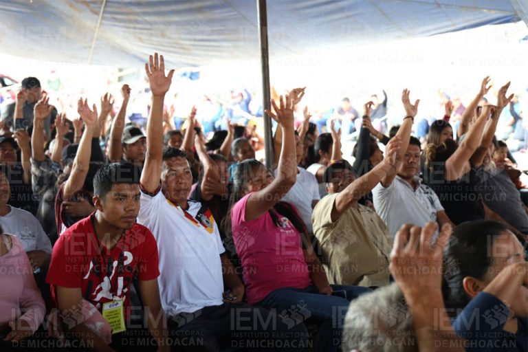 IEM acompaña a comunidad de San Andrés Tziróndaro en consulta sobre autogobierno y presupuesto directo