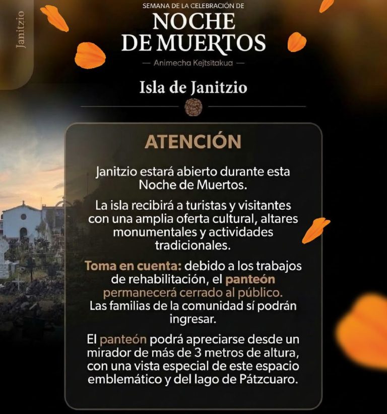 Con panteón cerrado al público en general, Janitzio está listo para recibir a turistas en Noche de Muertos